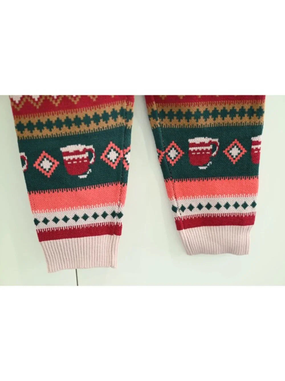 NWT Intimately Free People Falala Leggings Sz S Snowy Sips Combo Fair Isle Knit